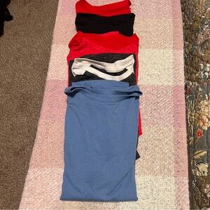 Wonder Nation Kids Short Sleeve Tees - Blue, Red, Black, Gray/White - 5 pack